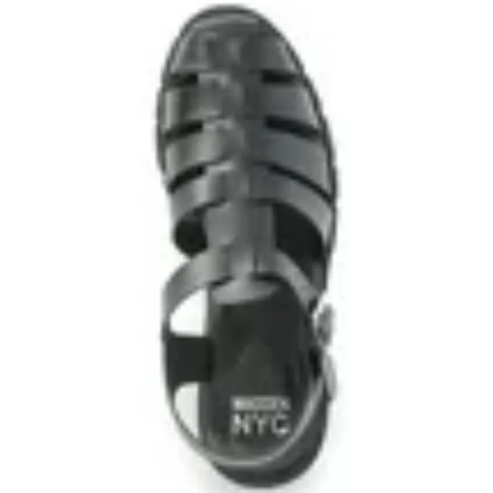 NWT Size 10 (M) Madden NYC Women's Fisherman Block Heel Sandals – Black